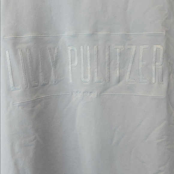 Lilly Pulitzer Ballad White Oversized Embroidered Crewneck Sweatshirt Size Small - Picture 5 of 6